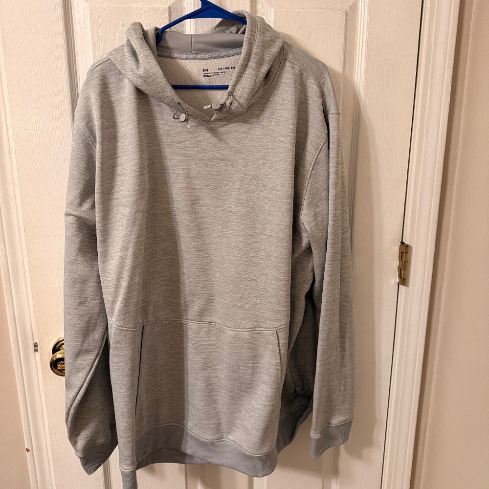 Men's Under Armour Storm Fleece Pullover Hoodie - Heather Grey - 3XL